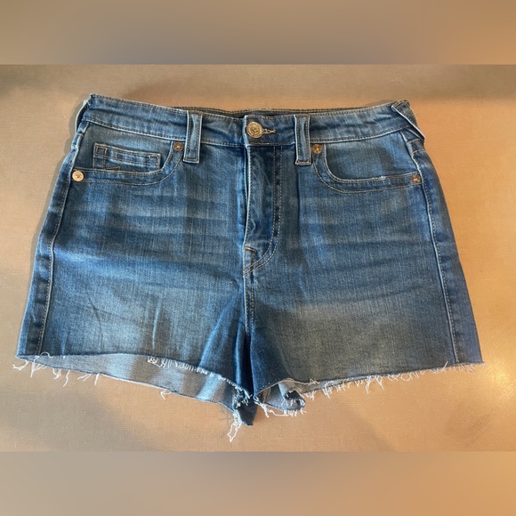 True Religion Blue Jean Shorts - Picture 1 of 5
